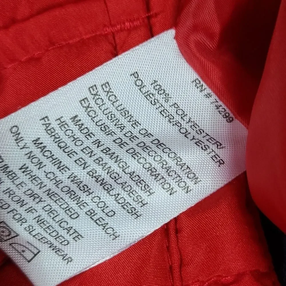 DKNY Red & Blue Winter Vest Hoodie Puffer Jacket Boys 12M Sleeveless Coat Baby
